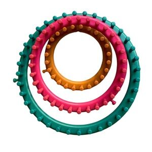 Set of 3 9" 7" 5" Plastic Circular Knitting Looms Crafts Scarf and Hat Making